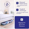 image:imageHOMZ Under Bed Clear Plastic Storage Bin wLid 60 Qt Blue Latch 2 PackBlue