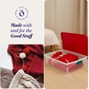 image:imageHOMZ Under Bed Clear Plastic Storage Bin wLid 60 Qt Blue Latch 2 PackClear