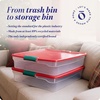 image:imageHOMZ Under Bed Clear Plastic Storage Bin wLid 60 Qt Blue Latch 2 PackClear