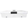 image:imageHOMZ Under Bed Clear Plastic Storage Bin wLid 60 Qt Blue Latch 2 PackGray