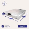 image:imageHOMZ Under Bed Clear Plastic Storage Bin wLid 60 Qt Blue Latch 2 PackGray