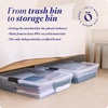image:imageHOMZ Under Bed Clear Plastic Storage Bin wLid 60 Qt Blue Latch 2 PackGray