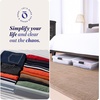 image:imageHOMZ Under Bed Clear Plastic Storage Bin wLid 60 Qt Blue Latch 2 PackGray