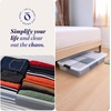 image:imageHOMZ Under Bed Clear Plastic Storage Bin wLid 60 Qt Blue Latch 2 PackGrey
