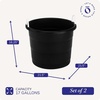 image:imageHOMZ Utility Tub Storage Bucket with Rope Handles 17 Gal Black 2 PackBlack