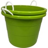 image:imageHOMZ Utility Tub Storage Bucket with Rope Handles 17 Gal Black 2 PackBold Lime Green