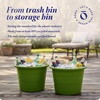 image:imageHOMZ Utility Tub Storage Bucket with Rope Handles 17 Gal Black 2 PackBold Lime Green