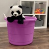 image:imageHOMZ Utility Tub Storage Bucket with Rope Handles 17 Gal Black 2 PackPurple