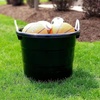 image:imageHOMZ Utility Tub Storage Bucket with Rope Handles 18 Gal Black 2 PackBlack