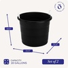 image:imageHOMZ Utility Tub Storage Bucket with Rope Handles 18 Gal Black 2 PackBlack