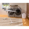 image:imageHomz TLeg Clothes Ironing Board Portable Compact Foldable Standard Size Adjustable Height with Foam Pad amp Cotton Cover Charcoal GrayCharcoal Gray