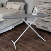 image:imageHomz TLeg Clothes Ironing Board Portable Compact Foldable Standard Size Adjustable Height with Foam Pad amp Cotton Cover Charcoal GrayCharcoal Gray