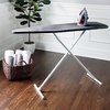 image:imageHomz TLeg Clothes Ironing Board Portable Compact Foldable Standard Size Adjustable Height with Foam Pad amp Cotton Cover Charcoal GrayGray