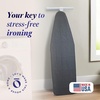 image:imageHomz TLeg Clothes Ironing Board Portable Compact Foldable Standard Size Adjustable Height with Foam Pad amp Cotton Cover Charcoal GrayGray