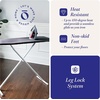 image:imageHomz TLeg Clothes Ironing Board Portable Compact Foldable Standard Size Adjustable Height with Foam Pad amp Cotton Cover Charcoal GrayGray