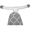 image:imageHomz TLeg Clothes Ironing Board Portable Compact Foldable Standard Size Adjustable Height with Foam Pad amp Cotton Cover Charcoal GrayGray Lattice