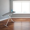 image:imageHomz TLeg Clothes Ironing Board Portable Compact Foldable Standard Size Adjustable Height with Foam Pad amp Cotton Cover Charcoal GrayGray Lattice