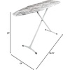 image:imageHomz TLeg Clothes Ironing Board Portable Compact Foldable Standard Size Adjustable Height with Foam Pad amp Cotton Cover Charcoal GrayGray Marble