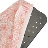image:imageHomz TLeg Clothes Ironing Board Portable Compact Foldable Standard Size Adjustable Height with Foam Pad amp Cotton Cover Charcoal GrayPink Peony