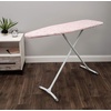 image:imageHomz TLeg Clothes Ironing Board Portable Compact Foldable Standard Size Adjustable Height with Foam Pad amp Cotton Cover Charcoal GrayPink Peony