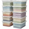 image:imageHOMZ 10Pack Snaplock Small Clear Plastic Storage Organizer Bins wLids 6 Quart Gray  Stackable Container Boxes for Bedroom Bathroom Garage and Office OrganizationWhite Lid