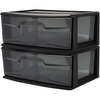 Black frame with smoke tint drawers