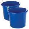 image:imageHOMZ 2Pack Utility Tub Large Plastic Storage Bucket with Rope Handles 18 Gallon Pink  Portable Indoor and Outdoor Buckets for Kitchen Laundry Garden Bathroom and Garage OrganizationBlue