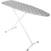 image:imageHomz TLeg Clothes Ironing Board Portable Compact Foldable Standard Size Adjustable Height with Foam Pad amp Cotton Cover Charcoal GrayGray Lattice