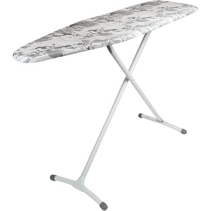 image:imageHomz TLeg Clothes Ironing Board Portable Compact Foldable Standard Size Adjustable Height with Foam Pad amp Cotton Cover Charcoal GrayGray Marble