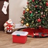 image:imageHOMZ Holiday Light Organizer  Plastic Storage Container with Green Cord Wraps  Red Container with Clear Hinged Lid  Snap Lock Closure  Set of 2 with 8 Cord Wraps2 Pack