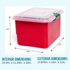 image:imageHOMZ Holiday Light Organizer  Plastic Storage Container with Green Cord Wraps  Red Container with Clear Hinged Lid  Snap Lock Closure  Set of 2 with 8 Cord Wraps2 Pack