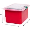 image:imageHOMZ Holiday Light Organizer  Plastic Storage Container with Green Cord Wraps  Red Container with Clear Hinged Lid  Snap Lock Closure  Set of 2 with 8 Cord Wraps2 Pack